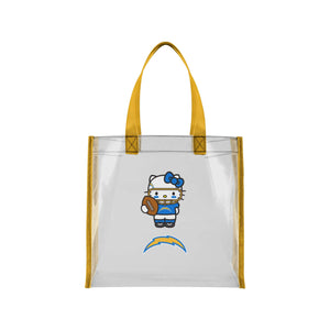 Los Angeles Chargers NFL Hello Kitty® Clear Tote Bag (PREORDER - SHIPS MID JULY)