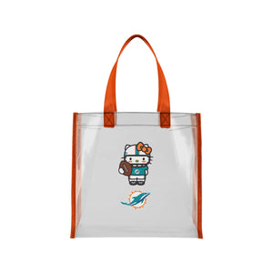 Miami Dolphins NFL Hello Kitty® Clear Tote Bag (PREORDER - SHIPS MID JULY)