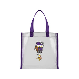 Minnesota Vikings NFL Hello Kitty® Clear Tote Bag (PREORDER - SHIPS MID JULY)
