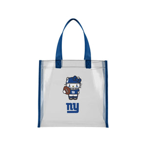 New York Giants NFL Hello Kitty® Clear Tote Bag (PREORDER - SHIPS MID JULY)