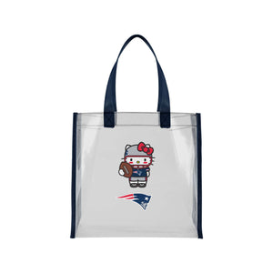 New England Patriots NFL Hello Kitty® Clear Tote Bag (PREORDER - SHIPS MID JULY)