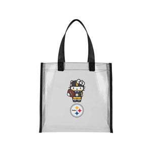 Pittsburgh Steelers NFL Hello Kitty® Clear Tote Bag (PREORDER - SHIPS MID JULY)