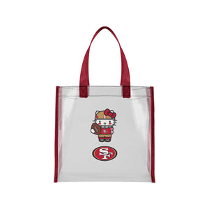 San Francisco 49ers NFL Hello Kitty® Clear Tote Bag (PREORDER - SHIPS MID JULY)