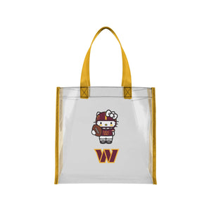 Washington Commanders NFL Hello Kitty® Clear Tote Bag (PREORDER - SHIPS MID JULY)