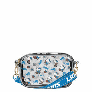 Detroit Lions NFL Hello Kitty® Clear Crossbody Bag - (PREORDER - SHIPS MID JUNE)