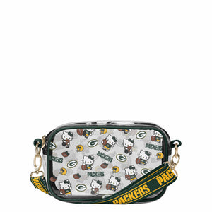 Green Bay Packers NFL Hello Kitty® Clear Crossbody Bag - (PREORDER - SHIPS MID JUNE)