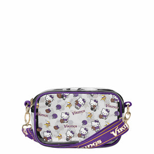 Minnesota Vikings NFL Hello Kitty® Clear Crossbody Bag - (PREORDER - SHIPS MID JUNE)
