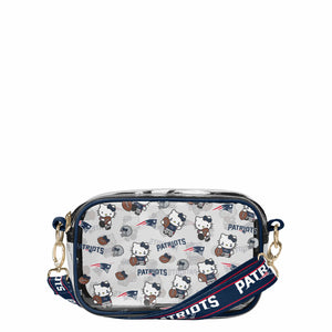 New England Patriots NFL Hello Kitty® Clear Crossbody Bag - (PREORDER - SHIPS MID JUNE)