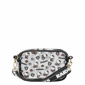 Las Vegas Raiders NFL Hello Kitty® Clear Crossbody Bag - (PREORDER - SHIPS MID JUNE)