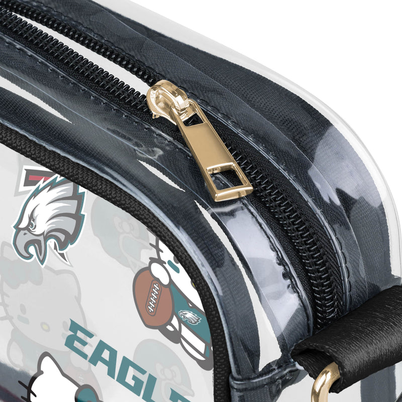 Philadelphia Eagles NFL Hello Kitty® Clear Crossbody Bag - (PREORDER - SHIPS MID JUNE)