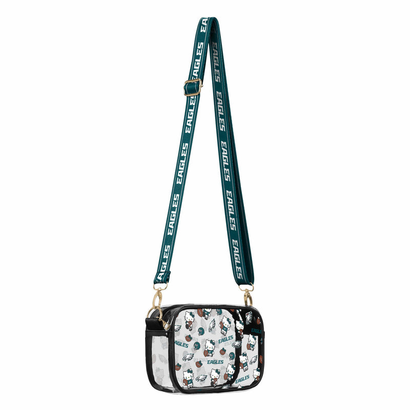 Philadelphia Eagles NFL Hello Kitty® Clear Crossbody Bag - (PREORDER - SHIPS MID JUNE)