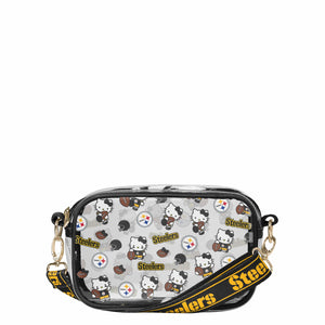 Pittsburgh Steelers NFL Hello Kitty® Clear Crossbody Bag - (PREORDER - SHIPS LATE JUNE)