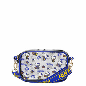 Los Angeles Rams NFL Hello Kitty® Clear Crossbody Bag - (PREORDER - SHIPS MID JUNE)