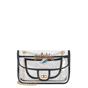 Miami Dolphins NFL Clear Crossbody Chain Bag