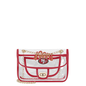 San Francisco 49ers NFL Clear Crossbody Chain Bag