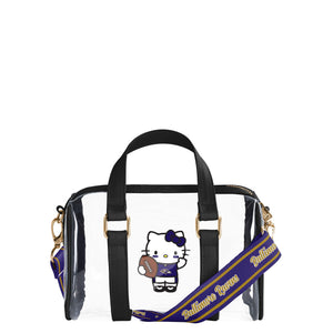 Baltimore Ravens NFL Hello Kitty® Clear Barrel Bag - (PREORDER - SHIPS MID JULY)