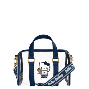Dallas Cowboys NFL Hello Kitty® Clear Barrel Bag - (PREORDER - SHIPS MID JULY)