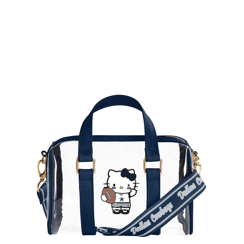 Dallas Cowboys NFL Hello Kitty® Clear Barrel Bag (PREORDER