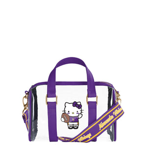 Minnesota Vikings NFL Hello Kitty® Clear Barrel Bag - (PREORDER - SHIPS MID JULY)
