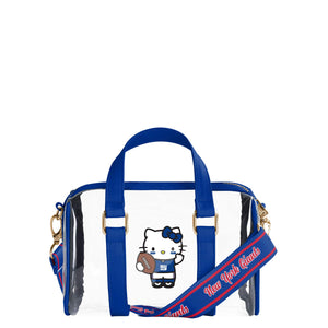 New York Giants NFL Hello Kitty® Clear Barrel Bag (PREORDER - SHIPS MID JULY)