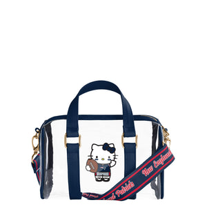 New England Patriots NFL Hello Kitty® Clear Barrel Bag - (PREORDER - SHIPS MID JULY)