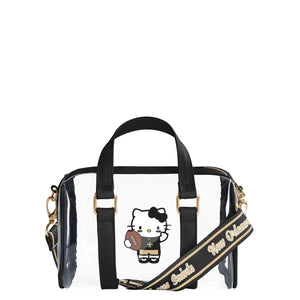 New Orleans Saints NFL Hello Kitty® Clear Barrel Bag - (PREORDER - SHIPS MID JULY)