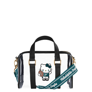 Philadelphia Eagles NFL Hello Kitty® Clear Barrel Bag - (PREORDER - SHIPS MID JULY)