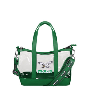 Philadelphia Eagles NFL Kelly Green Clear Crossbody Mini Tote Bag