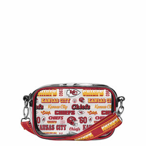 Kansas City Chiefs NFL Repeat Retro Print Clear Crossbody Bag