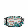 Miami Dolphins NFL Repeat Retro Print Clear Crossbody Bag