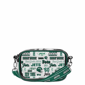 New York Jets NFL Repeat Retro Print Clear Crossbody Bag