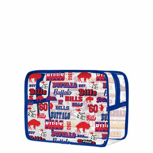 Buffalo Bills NFL Repeat Retro Print Clear Cosmetic Bag