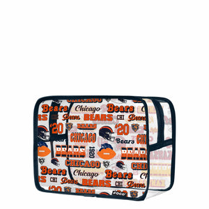 Chicago Bears NFL Repeat Retro Print Clear Cosmetic Bag
