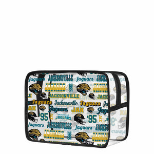 Jacksonville Jaguars NFL Repeat Retro Print Clear Cosmetic Bag