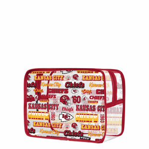 Kansas City Chiefs NFL Repeat Retro Print Clear Cosmetic Bag