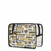 New Orleans Saints NFL Repeat Retro Print Clear Cosmetic Bag