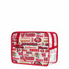 San Francisco 49ers NFL Repeat Retro Print Clear Cosmetic Bag