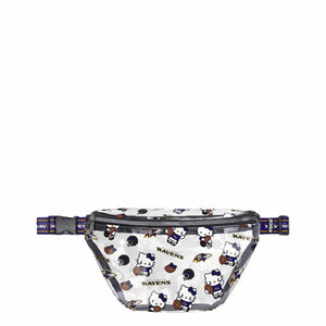 Baltimore Ravens NFL Hello Kitty® Clear Fanny Pack (PREORDER - SHIPS MID JULY)