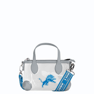 Detroit Lions NFL Big Logo Clear Crossbody Mini Purse