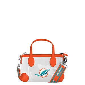 Miami Dolphins NFL Big Logo Clear Crossbody Mini Purse