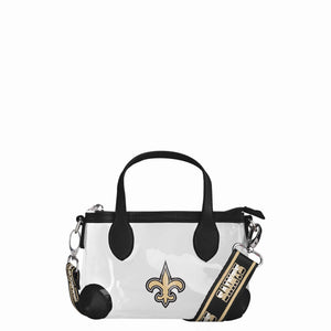 New Orleans Saints NFL Big Logo Clear Crossbody Mini Purse
