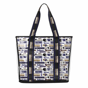 Baltimore Ravens NFL Repeat Retro Print Clear Tote Bag