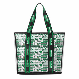 Philadelphia Eagles NFL Repeat Retro Print Clear Tote Bag