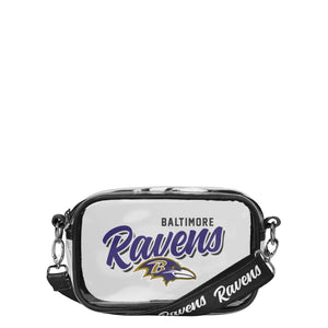 Baltimore Ravens NFL Monty Script Clear Crossbody Bag