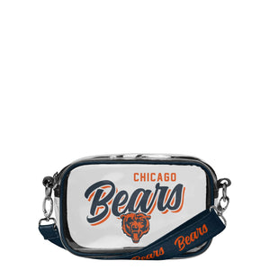 Chicago Bears NFL Monty Script Clear Crossbody Bag