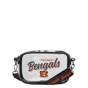 Cincinnati Bengals NFL Monty Script Clear Crossbody Bag
