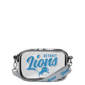Detroit Lions NFL Monty Script Clear Crossbody Bag