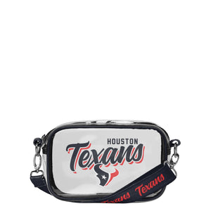 Houston Texans NFL Monty Script Clear Crossbody Bag