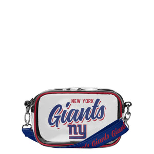 New York Giants NFL Monty Script Clear Crossbody Bag