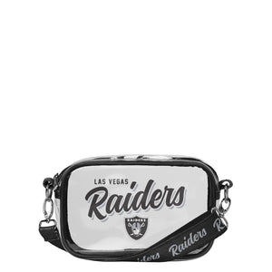 Las Vegas Raiders NFL Monty Script Clear Crossbody Bag
